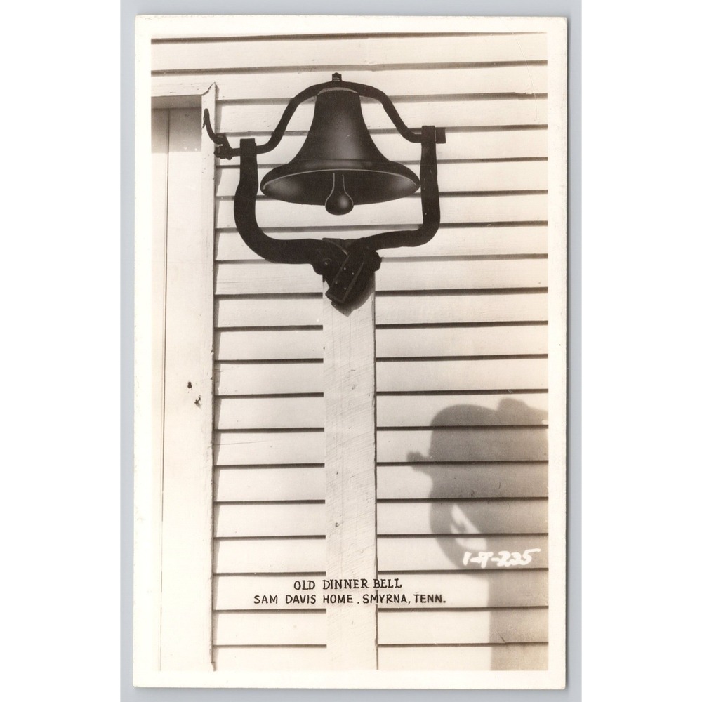 Old Dinner Bell Sam Davis Home Smyrna Tennessee RPPC Postcard Photo